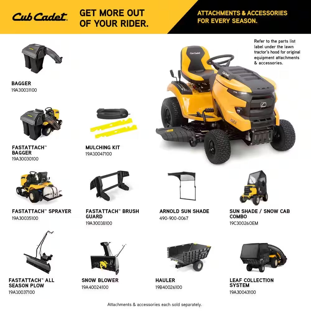XT1 Enduro LT 46 In. 22 HP V-Twin Kohler 7000 Series Engine Hydrostatic Drive Gas Riding Lawn Tractor