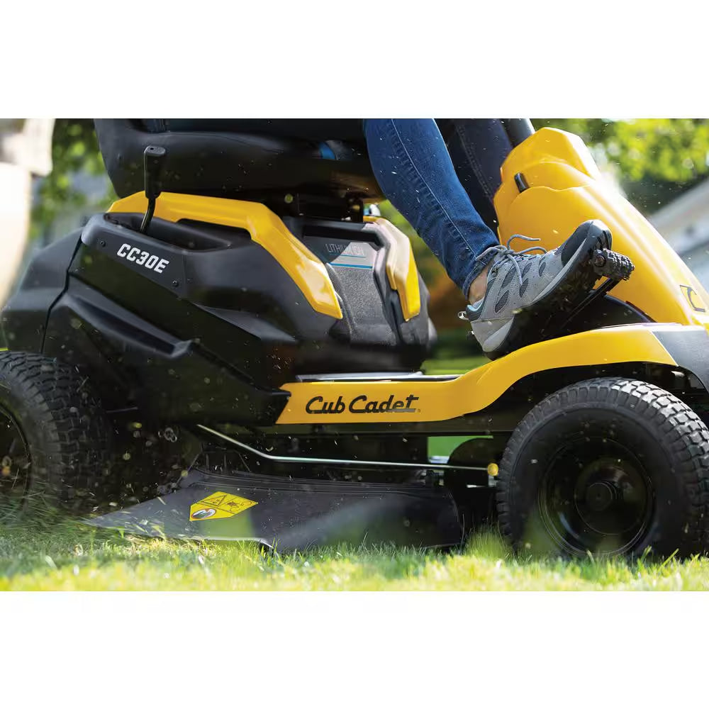 30 In. 56-Volt MAX 30 Ah Battery Lithium-Ion Electric Drive Cordless Riding Lawn Tractor with Mulch Kit Included