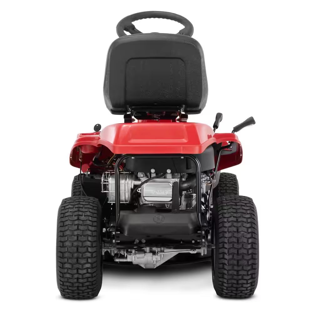 30 In. 10.5 HP Briggs and Stratton Engine 6-Speed Manual Drive Gas Rear Engine Riding Mower with Mulch Kit Included